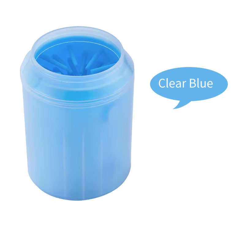 Portable Dog Paw Cleaner with Soft Silicone Combs and Quick Wash Foot Cleaning Bucket