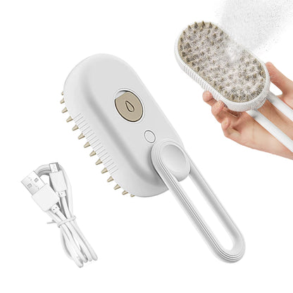Multifunctional 3-in-1 Cat and Dog Steam Grooming Brush for Effective Pet Hair Removal