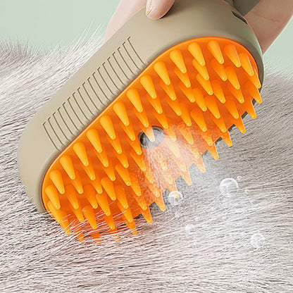 Multifunctional 3-in-1 Cat and Dog Steam Grooming Brush for Effective Pet Hair Removal