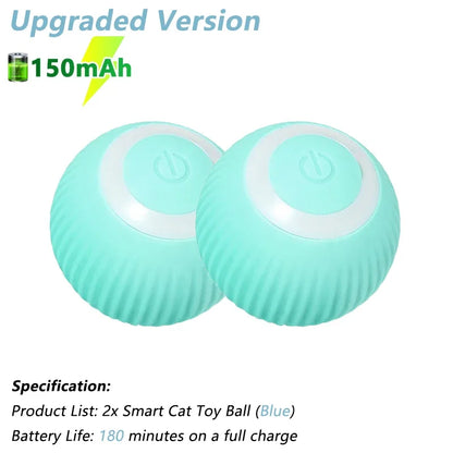 Electric Interactive Rolling Ball Toy for Cats - Smart Rotating Cat Game Accessory