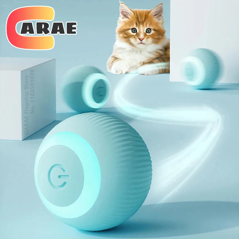 Electric Interactive Rolling Ball Toy for Cats - Smart Rotating Cat Game Accessory