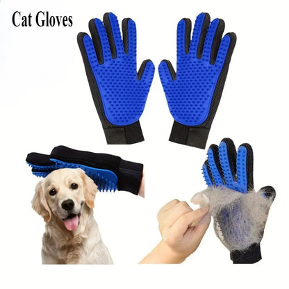 Pet Grooming Glove Brush for Cats and Dogs - Dual-Function Hair Removal and Massage Glove
