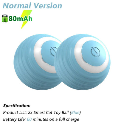 Electric Interactive Rolling Ball Toy for Cats - Smart Rotating Cat Game Accessory