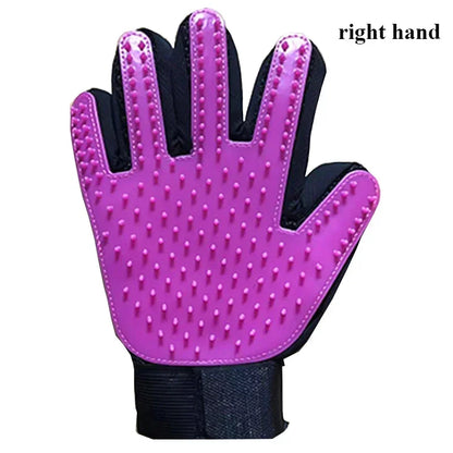 Pet Grooming Glove Brush for Cats and Dogs - Dual-Function Hair Removal and Massage Glove