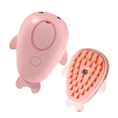 3-in-1 Electric Pet Grooming Brush with Steam and Spray for Cats and Dogs - Massage and Hair Removal Comb