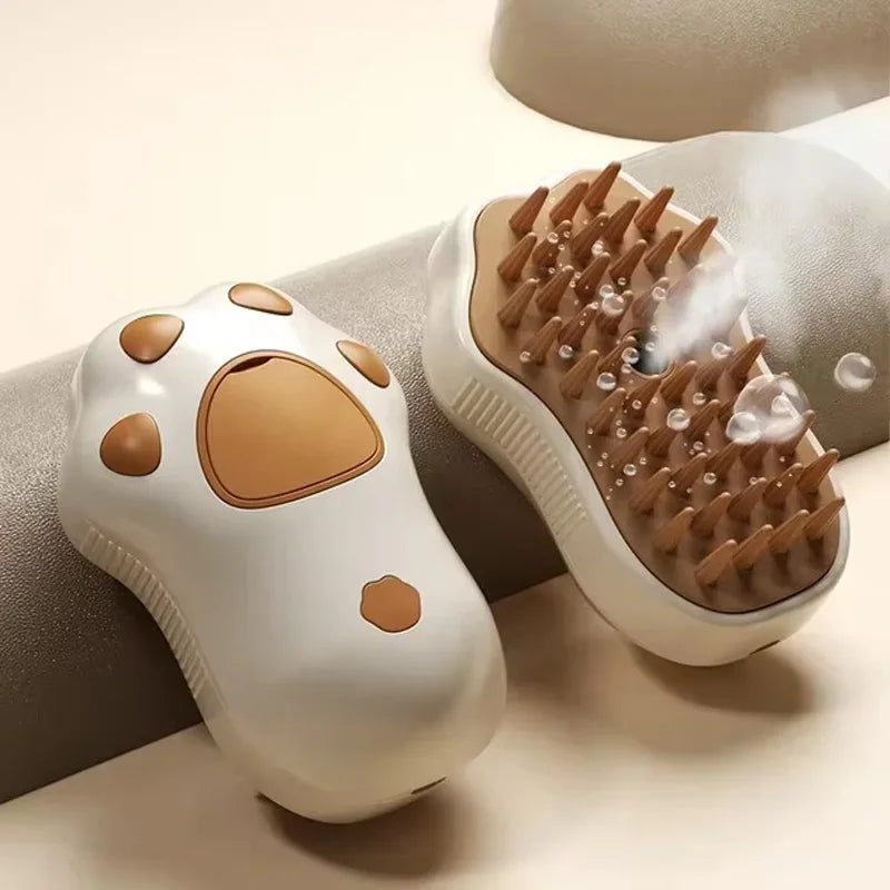 3-in-1 Electric Pet Grooming Brush with Steam and Spray for Cats and Dogs - Massage and Hair Removal Comb
