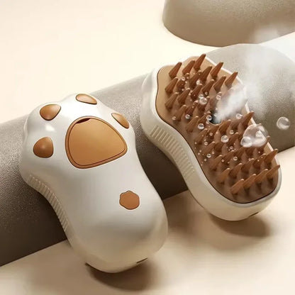 3-in-1 Electric Pet Grooming Brush with Steam and Spray for Cats and Dogs - Massage and Hair Removal Comb