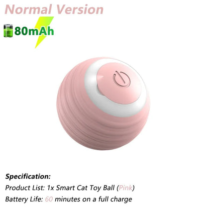 Electric Interactive Rolling Ball Toy for Cats - Smart Rotating Cat Game Accessory