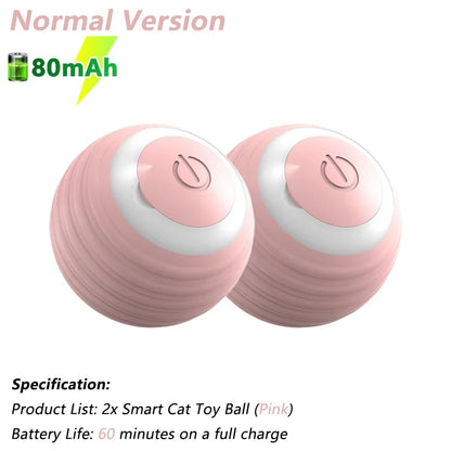 Electric Interactive Rolling Ball Toy for Cats - Smart Rotating Cat Game Accessory