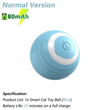 Electric Interactive Rolling Ball Toy for Cats - Smart Rotating Cat Game Accessory
