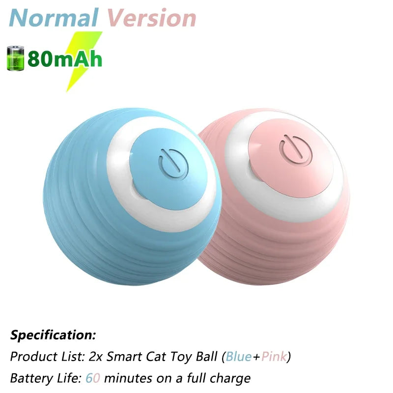 Electric Interactive Rolling Ball Toy for Cats - Smart Rotating Cat Game Accessory