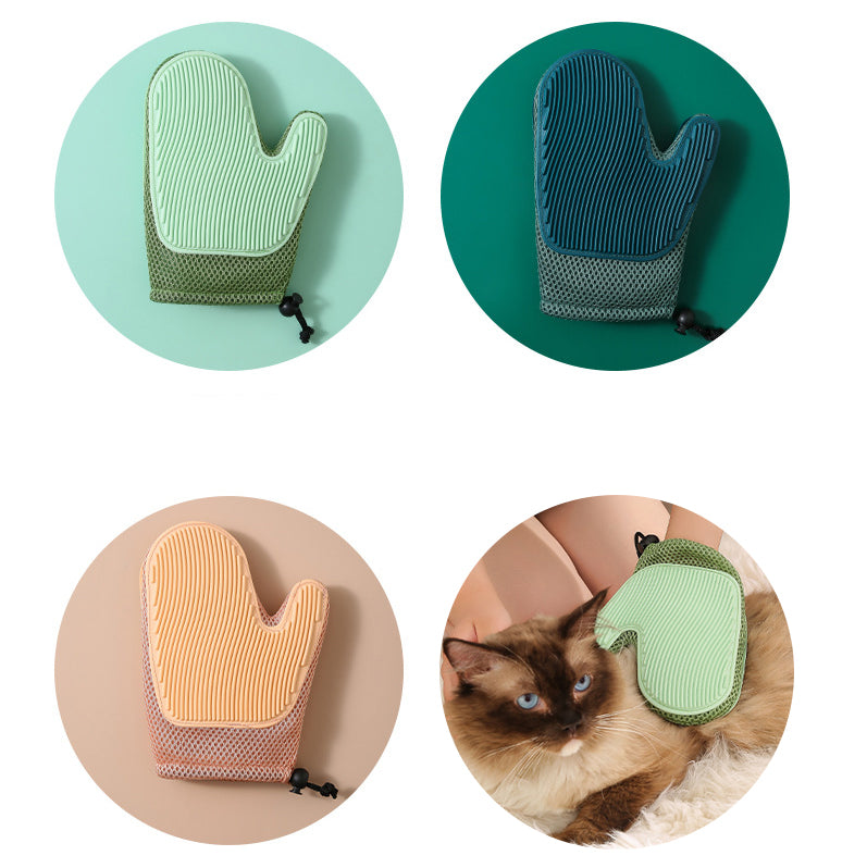 2-in-1 Floating Hair Removal Glove for Pets - Dog and Cat Grooming Tool